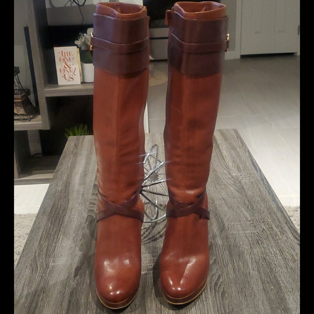 Cole Haan Nike Air Chestnut Leather Boots